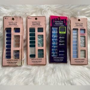 Bundle of 4 Dashing Diva Gloss nail stickers